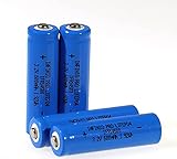 LiFePo4 IFR 14505 Akku AA 4er Set 600mAh 3,2V 14500 Button Top Batterie Lithium-Eisen-Phosphat Akku Solar Flat-Top Batterie - Geprüfte Zellen einzeln verpackt