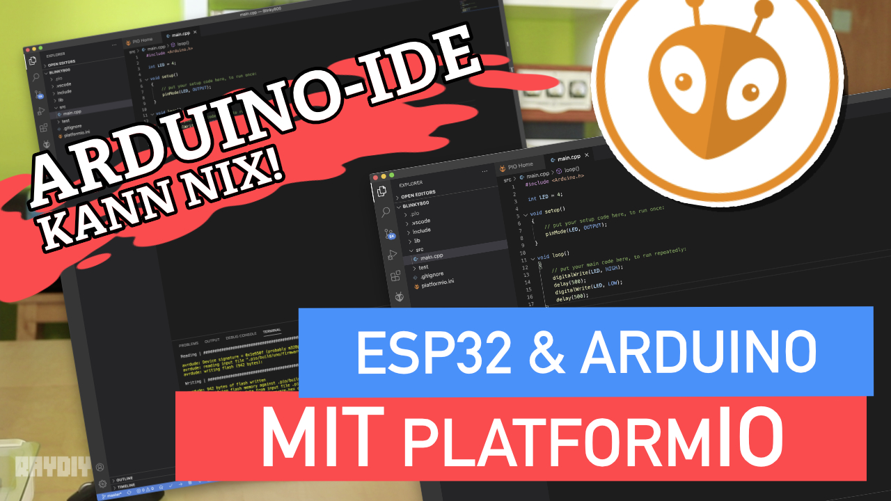 Featured image for “Arduino & ESP32 programmieren mit PlatformIO und Visual Studio Code”