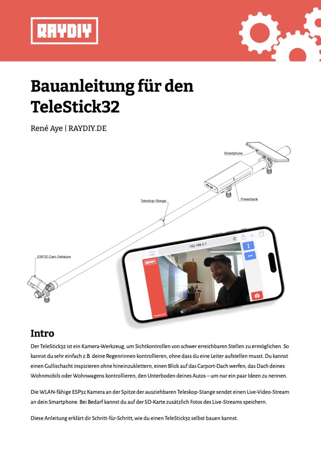 Bild zu Artikel TeleStick32: baue deine eigene WLAN Kamera (eBook)